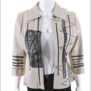 Legatte Women’s Leather Abstract Jacket